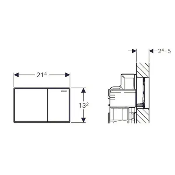 Geberit Sigma 60 Клавіша змиву, скло лава (115.640.JK.1)