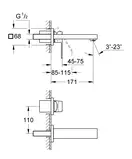 Grohe Eurocube Змішувач для раковини, хром (19895000)