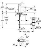 Grohe Eurocube Смеситель для раковины S-размера, хром (2312700E)