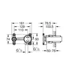 Прихована частина змішувача для раковини із джойстиком Grohe Non Rapido OHM (23429000)