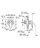 Одноважільний змішувач для душу Grohe BauEdge New (29040001)
