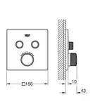 Grohe Grohtherm SmartControl Термостат на 2 споживача, хром (29124000)