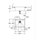 Мийка для кухні Grohe 550 x 450 мм під стільницю, 1 чаша матова (31574DL1)