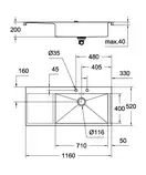 Grohe K1000 Кухонна мийка з крилом, нержавійка (31582SD0)