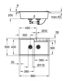Композитна мийка для кухні Grohe K500 (31649AP0)