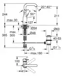 Змішувач для раковини L-розміру Grohe Essence New (32628AL1)