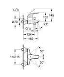 Grohe Euroeco New Змішувач для ванни, хром (32743000)