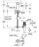 Grohe BauClassic Змішувач для біде, хром (32864000)