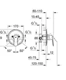 Змішувач прихованого монтажу для 1 споживача Grohe Eurosmart Cosmopolitan (32880000)