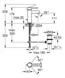 Grohe Essence New Смеситель для раковины S-размер, хром (32898001)
