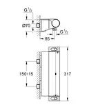 Grohe Grohtherm 2000 NEW Термостат для душа, хром (34469001)