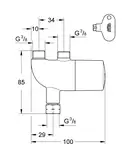 Grohe Grohtherm Micro Термостат под раковину, хром (34487000)
