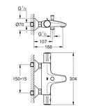 Grohe Grohtherm 800 Термостат для ванны, хром (34567000)