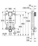 Інсталяція для унітазу із EPS корпусом Grohe (38643001)