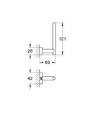 Тримач для запасного рулону туалетного паперу Grohe Essentials Cube New (40623001)