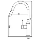 KOER KI-70004-07 Смеситель для кухни, нерж. сталь (KR3387)