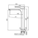 KOER KB-11010-05 Смеситель для умывальника, черный (KR3483)