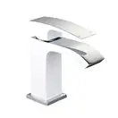 KOER KB-12007-04 Смеситель для умывальника, хром+белый (KR5151)