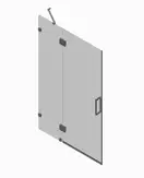 KOER SR SD04 Двері в нішу, прозоре скло, хром (KR5387)