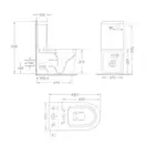 Чаша унітазу-компакту Mixxus Ellipse-0403-T3 Bowl 640х360х835 Tornado 3.0 без сидіння (MI8345)