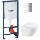 Комплект Grohe Set Унітаз ELLIPSE-0301-T3 + Інсталяція 38536001 + панель 38732000 (38536001ELLIPS03 (38536001ELLIPS0301T3)