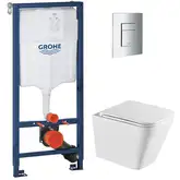 Комплект Grohe Set Унітаз QUADRO-0301-T3 + Інсталяція 38536001 + панель 38732000 (38536001QUADRO030 (38536001QUADRO0301T3)