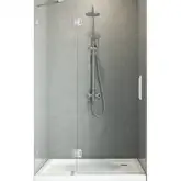 KOER SR SD04 Дверь в нишу, прозрачное стекло, хром (KR5387)