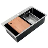 ZERIX ZH7545-SET-05 NANO-SILVER Мойка, нержавейка (ZM5583)