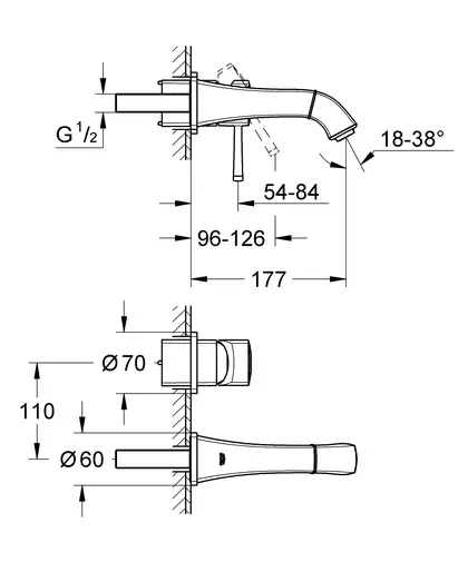 Змішувач для раковини прихованого монтажу Grohe Grandera (19929000) Змішувач для раковини прихованого монтажу Grohe Grandera (19929000)