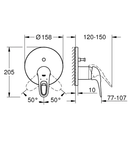 Grohe Eurostyle Змішувач на 2 споживача, хром (24049003)