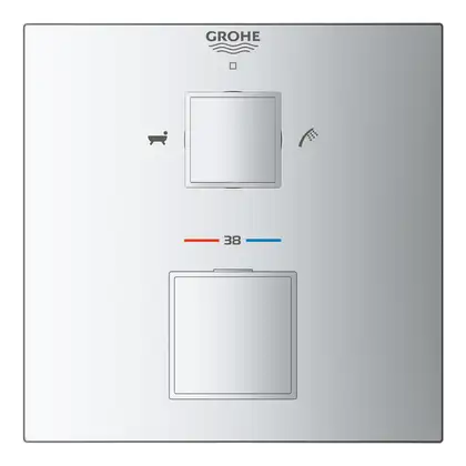 Grohe Grohtherm Cube Термостат скрытого монтажа, хром (24155000) Grohe Grohtherm Cube Термостат скрытого монтажа, хром (24155000)