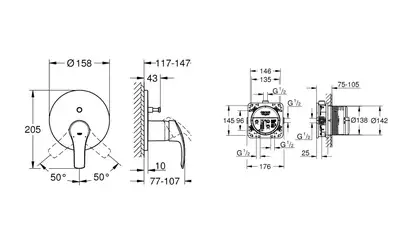Душова система Grohe Grohtherm SmartControl (26416SC3)