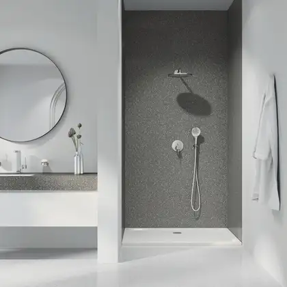 Верхній душ з настінним кронштейном Grohe Rainshower Mono (26557000) Верхній душ з настінним кронштейном Grohe Rainshower Mono (26557000)