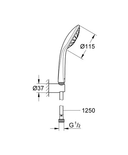 Grohe Euphoria Душевой набор с держателем, хром (27354000)