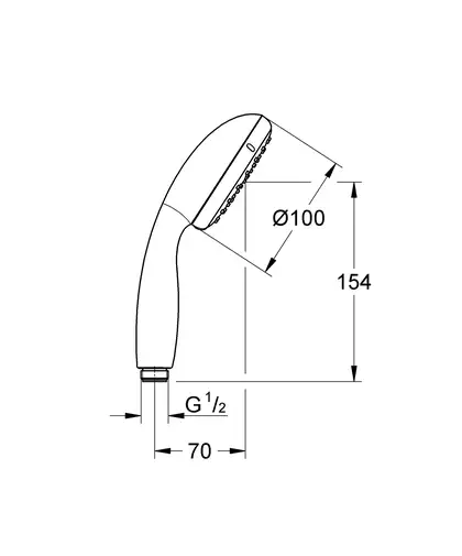 Ручний душ, 1 режим струменя Grohe New Tempesta Classic (27852001) Ручний душ, 1 режим струменя Grohe New Tempesta Classic (27852001)