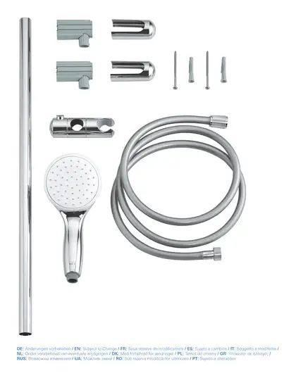 Душовий гарнітур зі штангою, 1 режим струменю Grohe New Tempesta Classic (27853001) Душовий гарнітур зі штангою, 1 режим струменю Grohe New Tempesta Classic (27853001)