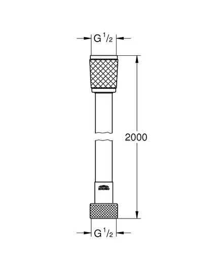 Душовий шланг 2000 Grohe Relexaflex (28155001) Душовий шланг 2000 Grohe Relexaflex (28155001)