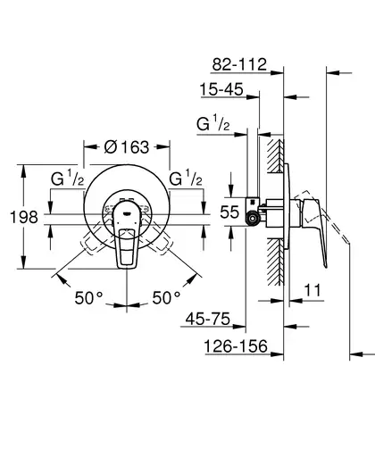 Grohe BauLoop New Змішувач прихованого монтажу, хром (29080001) Grohe BauLoop New Змішувач прихованого монтажу, хром (29080001)