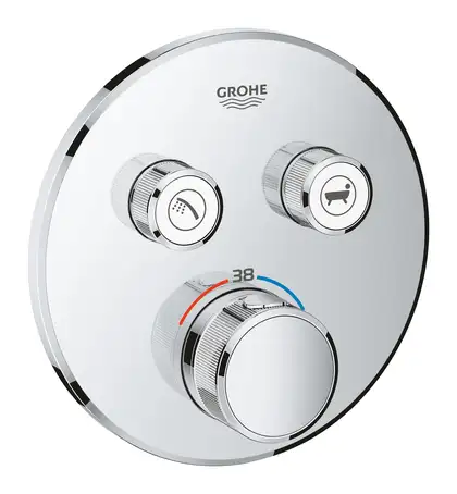 Grohe Grohtherm SmartControl Термостат на 2 споживача, хром (29119000) Grohe Grohtherm SmartControl Термостат на 2 споживача, хром (29119000)