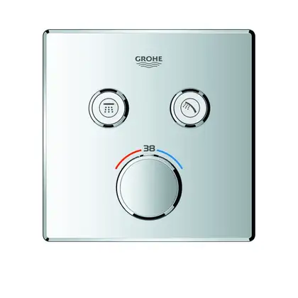 Grohe Grohtherm SmartControl Термостат на 2 споживача, хром (29124000) Grohe Grohtherm SmartControl Термостат на 2 споживача, хром (29124000)