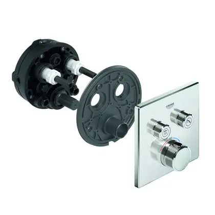 Grohe Grohtherm SmartControl Термостат на 2 споживача, хром (29124000) Grohe Grohtherm SmartControl Термостат на 2 споживача, хром (29124000)