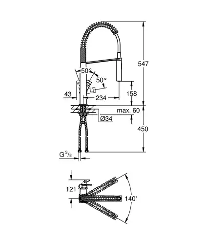 Grohe Eurocube Смеситель для кухни, SuperSteel (31395DC0) Grohe Eurocube Смеситель для кухни, SuperSteel (31395DC0)