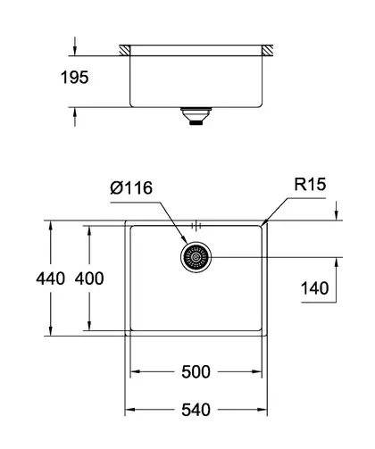 Мийка для кухні із нержавіючої сталі Grohe K700U (31574AL0) Мийка для кухні із нержавіючої сталі Grohe K700U (31574AL0)