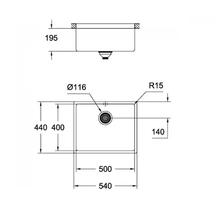 Кухонна мийка K700U Grohe EX Sink (31574GN0) Кухонна мийка K700U Grohe EX Sink (31574GN0)