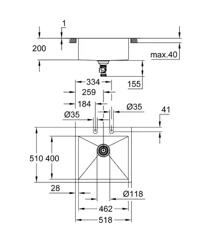 Мийка для кухні із нержавіючої сталі Grohe K800 (31583SD1) Мийка для кухні із нержавіючої сталі Grohe K800 (31583SD1)