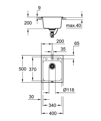 Композитна мийка для кухні Grohe K700 (31650AP0) Композитна мийка для кухні Grohe K700 (31650AP0)