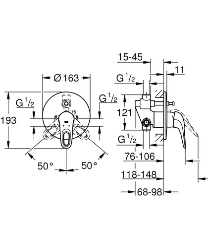 Grohe Eurostyle Смеситель для ванны, хром (33637003)