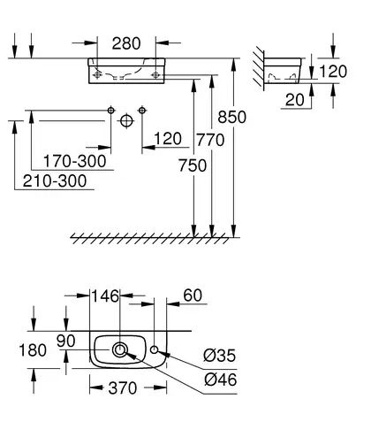 Рукомийник 37 зі PureGuard Grohe Euro Ceramic (3932700H) Рукомийник 37 зі PureGuard Grohe Euro Ceramic (3932700H)