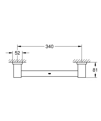 Поручень для ванної Grohe Essentials Cube New (40514001)