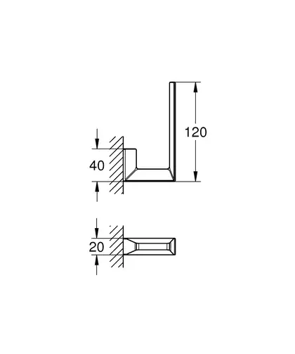 Тримач для запасного рулону туалетного паперу Grohe Selection Cube (40784000) Тримач для запасного рулону туалетного паперу Grohe Selection Cube (40784000)